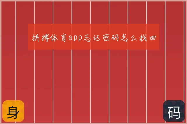 拼搏体育app忘记密码怎么找回